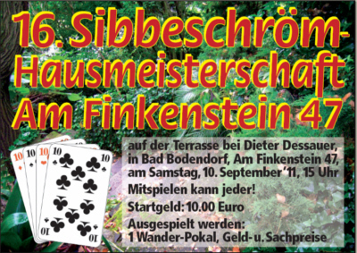 16. Hausmeisterschaft im Sibbeschrm