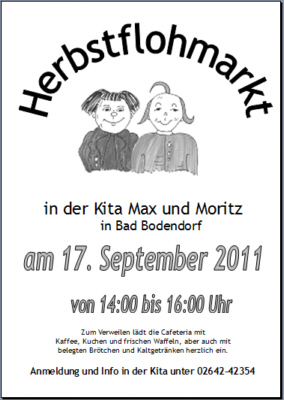 Flohmarkt in der Kita Max & Moritz in Bad Bodendorf