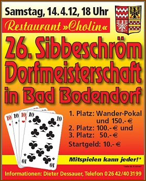 26. Sibbeschr�m Dorfmeisterschaft in Bad Bodendorf