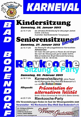 Bad Bodendorf startet mit Kinder� und Seniorensitzung in den Saalkarneval