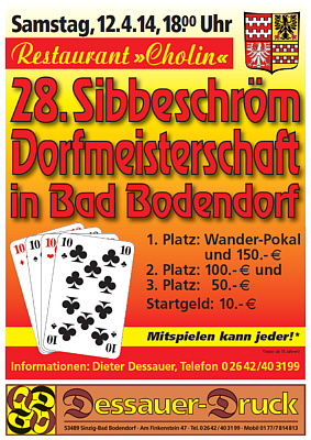 28. Dorfmeisterschaft im Sibbeschr�m