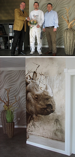 Gewerbeverein besucht Maler Lenzen im neuen Ladenlokal