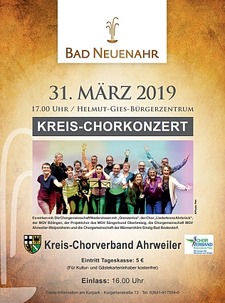 Chorgemeinschaft Sinzig-Bad Bodendorf beteiligt sich am Kreis-Chorkonzert